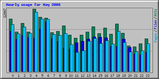 Hourly usage for May 2008